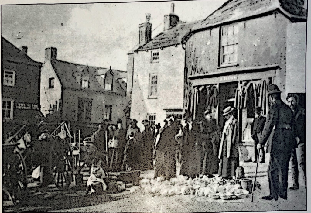Historic image of pedlars and traders in Narberth