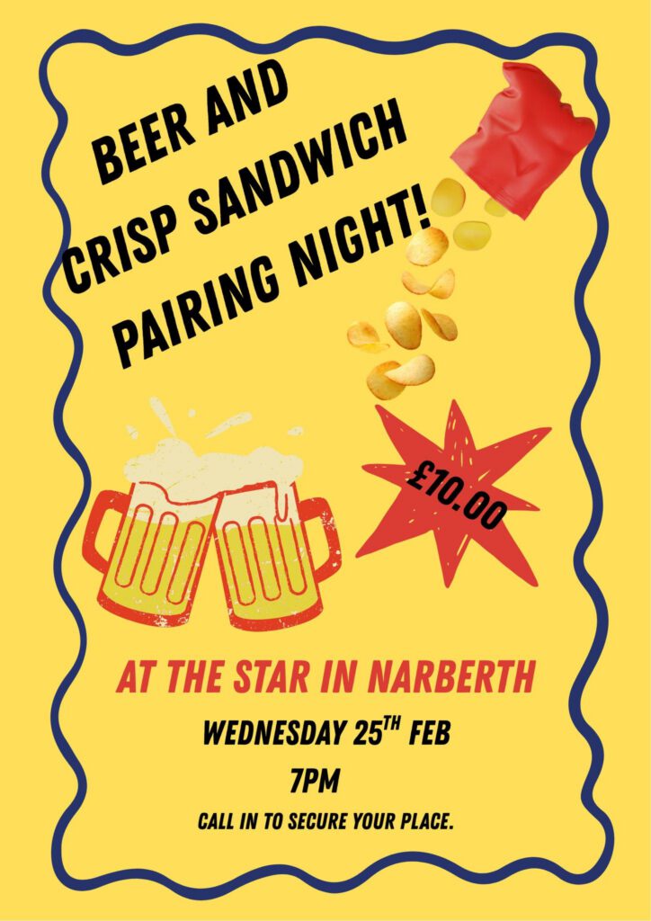Beer and Crisp Sandwich Pairing Night event poster