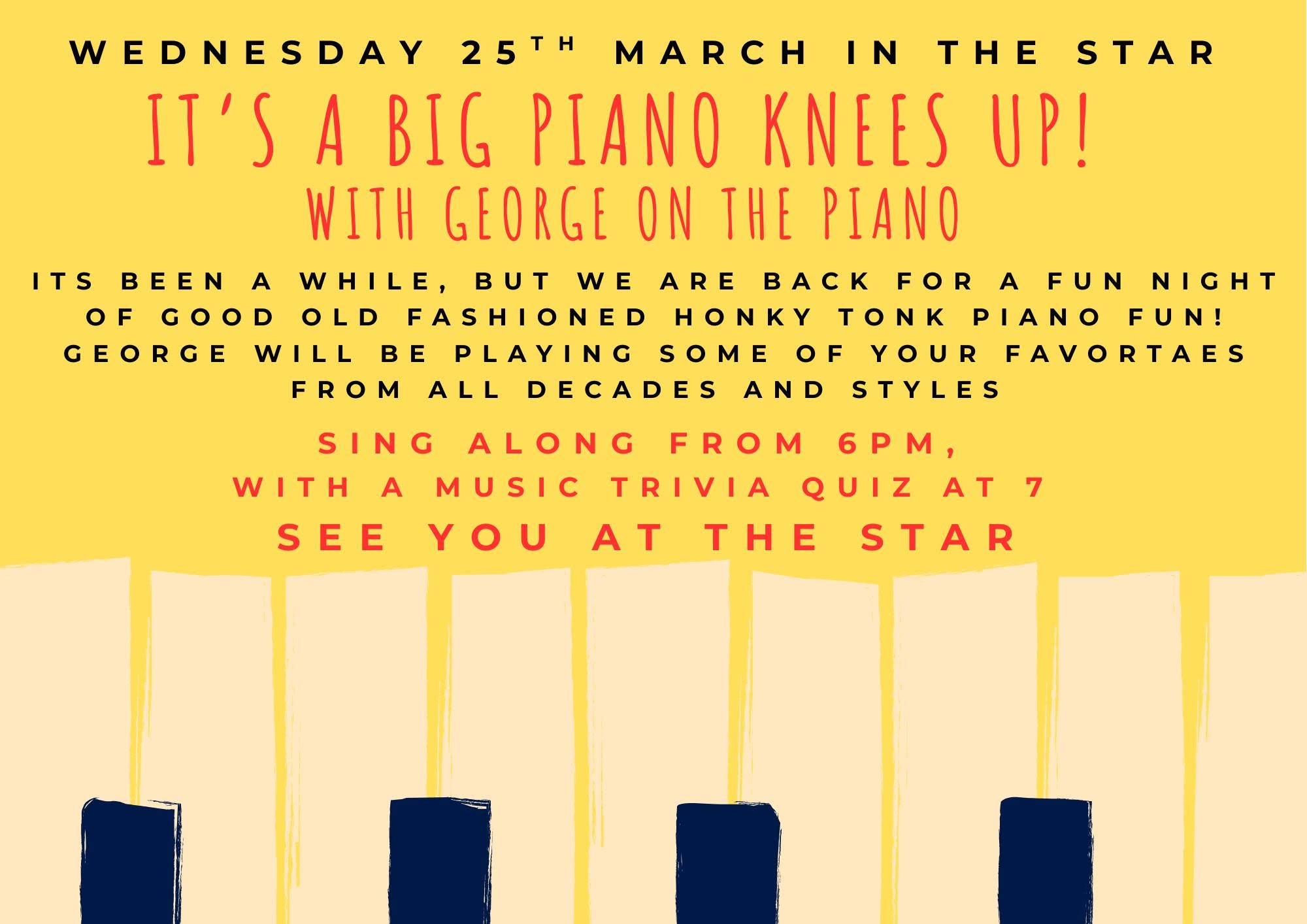 It’s a Big Piano Knees Up! With George on the Piano. event poster