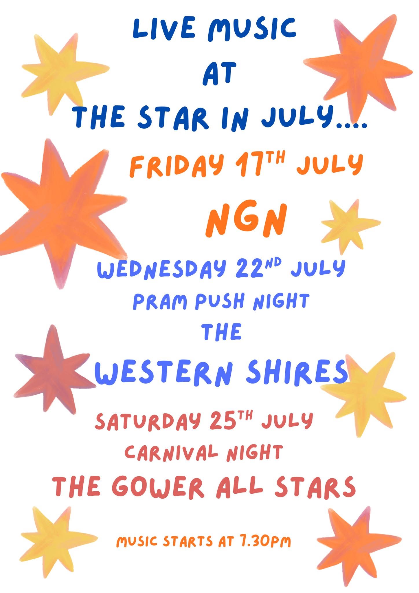 Live Music! Carnival Night with the Gower All Stars event poster