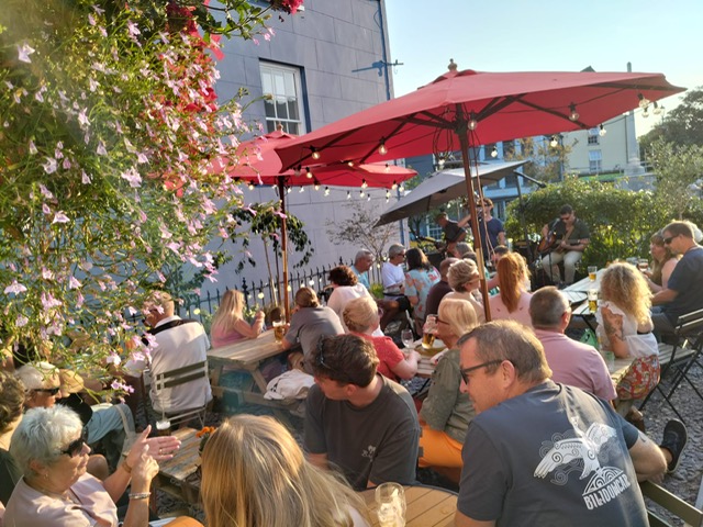A lively crowd enjoying The Star Inn in Narberth