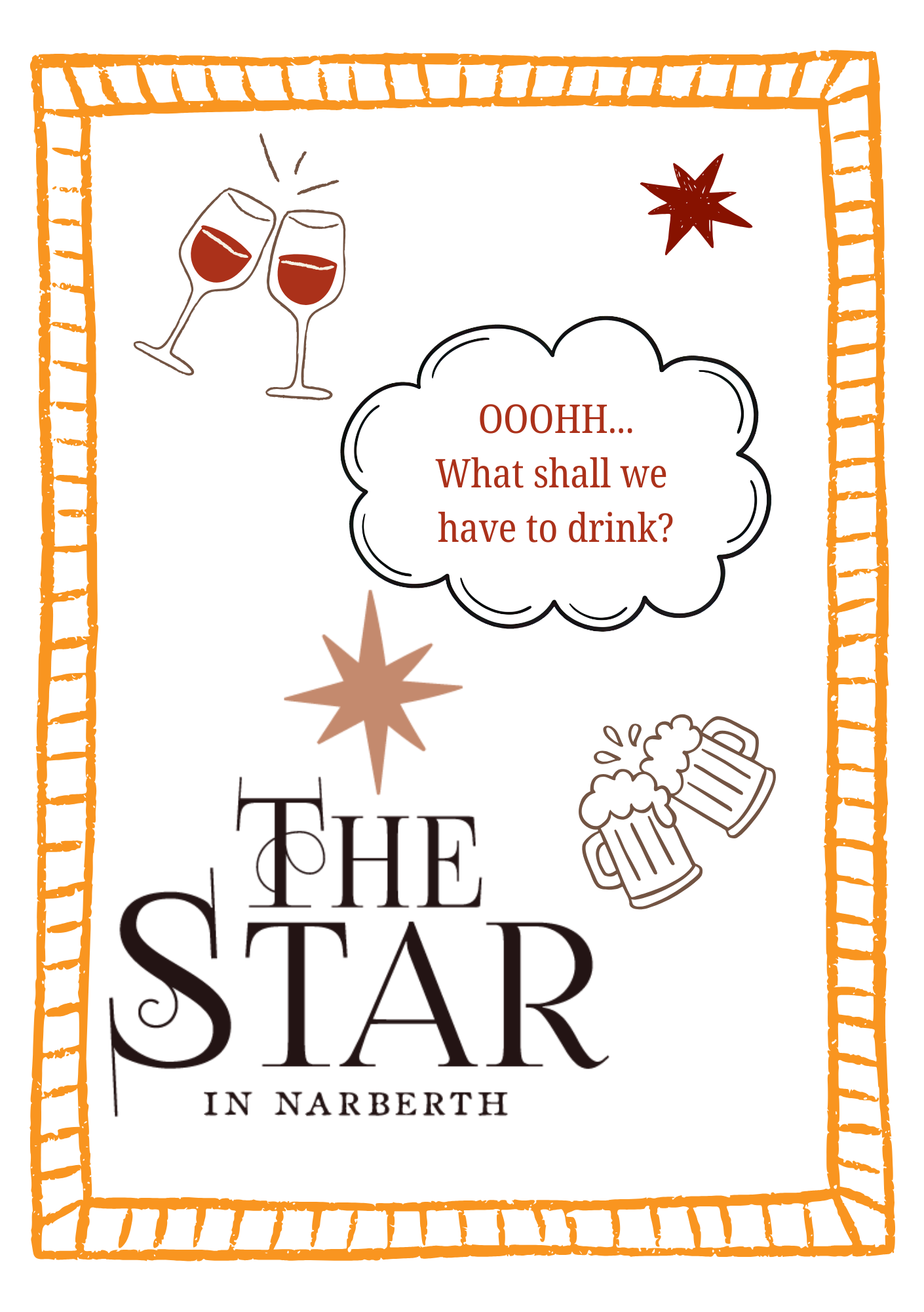 Cover of The Star drinks menu