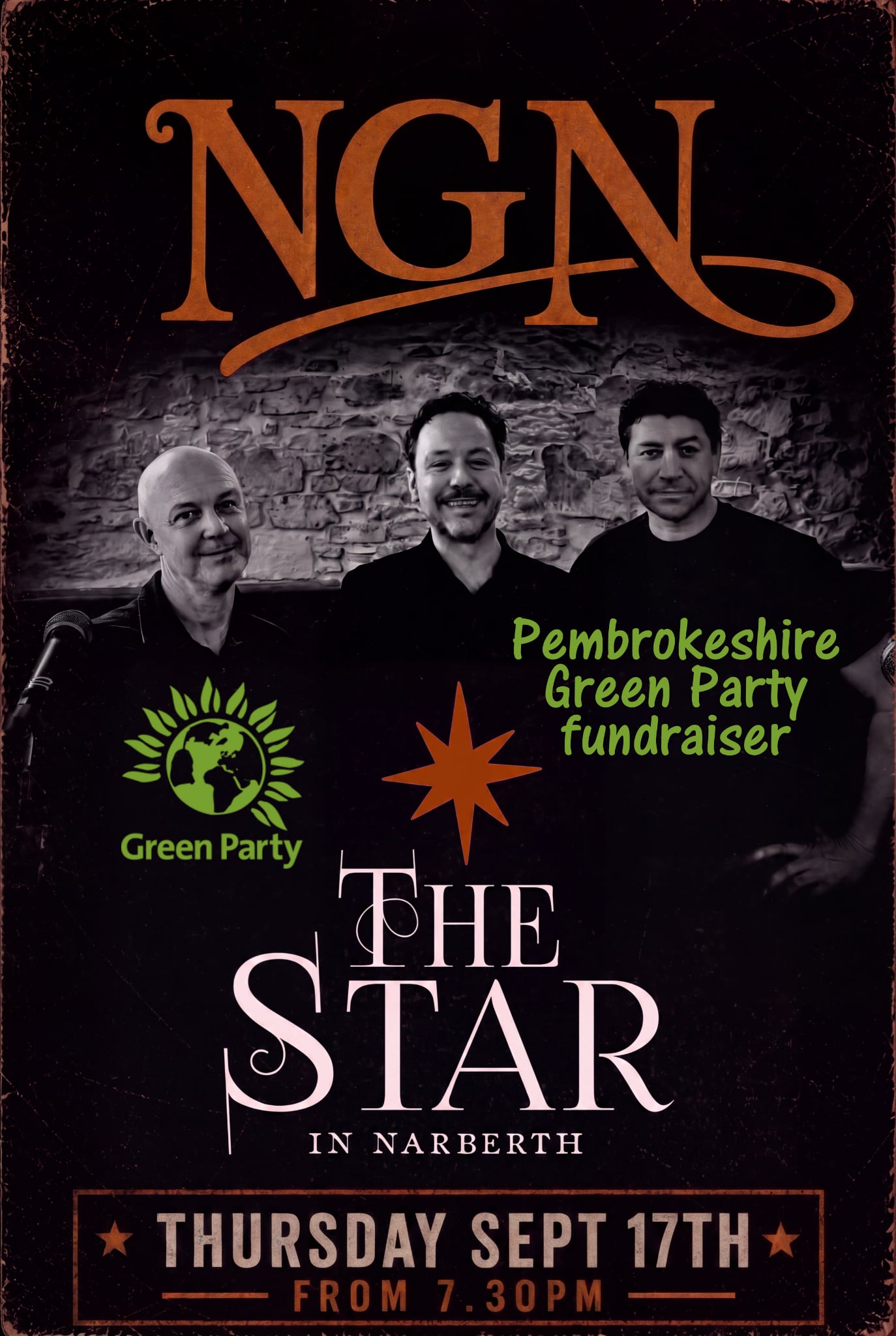 Green Party Fundraiser with NGN event poster